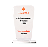 Üzerinde Ticari Başarı Ödülü: Satko yazan Vodadone tarafından verilmiş plaket